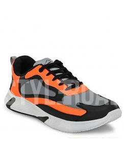 Trendy Multicoloured Orange and Black casual Sneaker for Mens